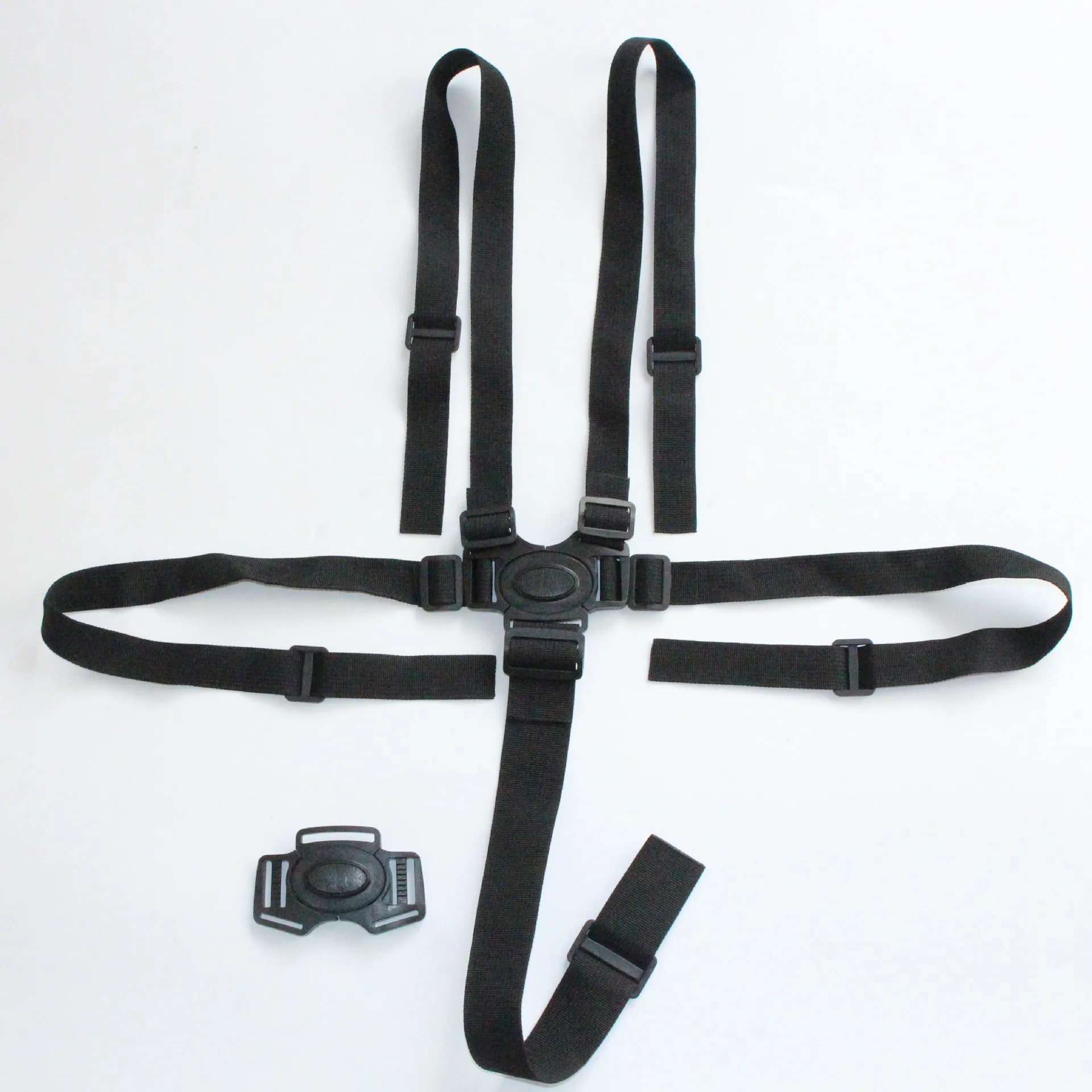 Child Stroller Safety Belt Baby Dining Chair Safety Belt Five Point Rattan Chair Stroller Fixing Belt Universal Anti Fall