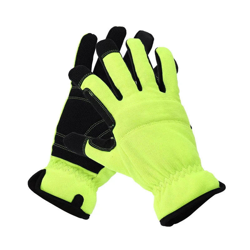 2-Pairs Mechanic Work Gloves, Synthetic Leather, Flexible Breathable Padded Palm For Cycling /Gardening /Yard Work /Driver