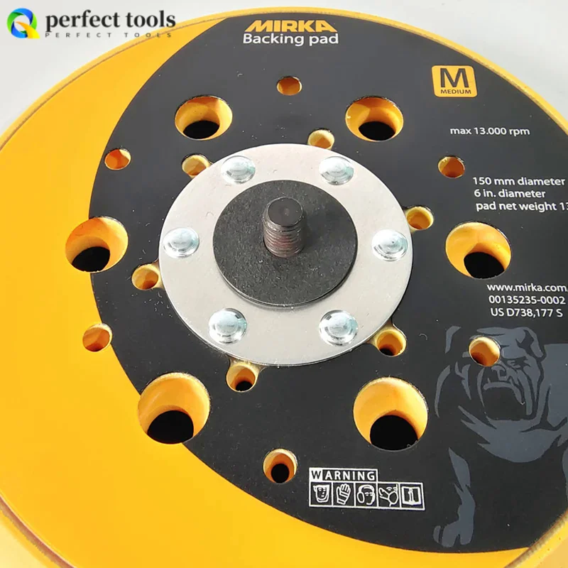 6 Inch Sander Tray Round Self Adhesive Sander Base Accessories for Mirka Pneumatic Electric Sander 150mm