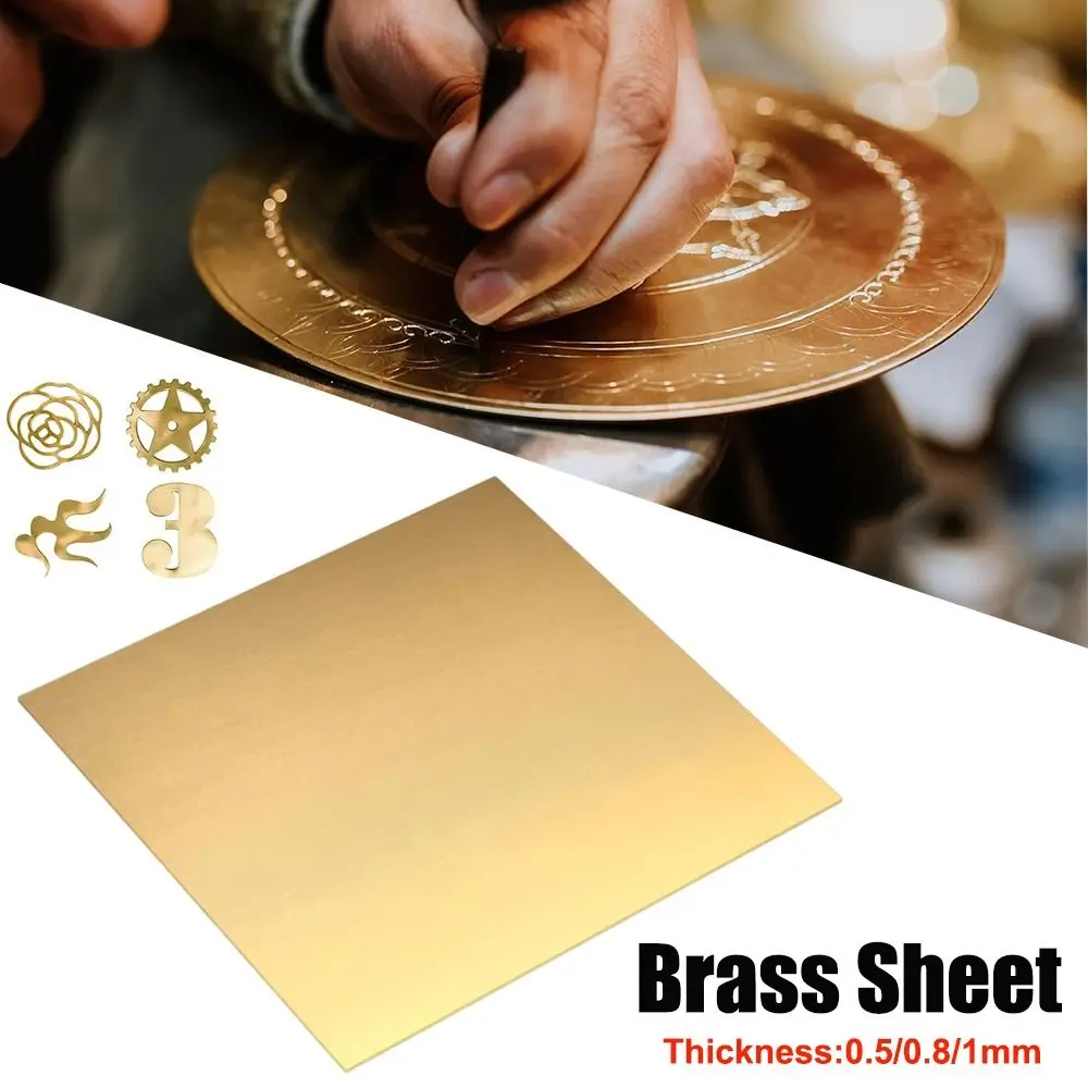 New Copper Brass Plate Sheet 0.5mm 0.8mm 1mm Multiple Sizes Brass Sheet Contruction Brass Pad