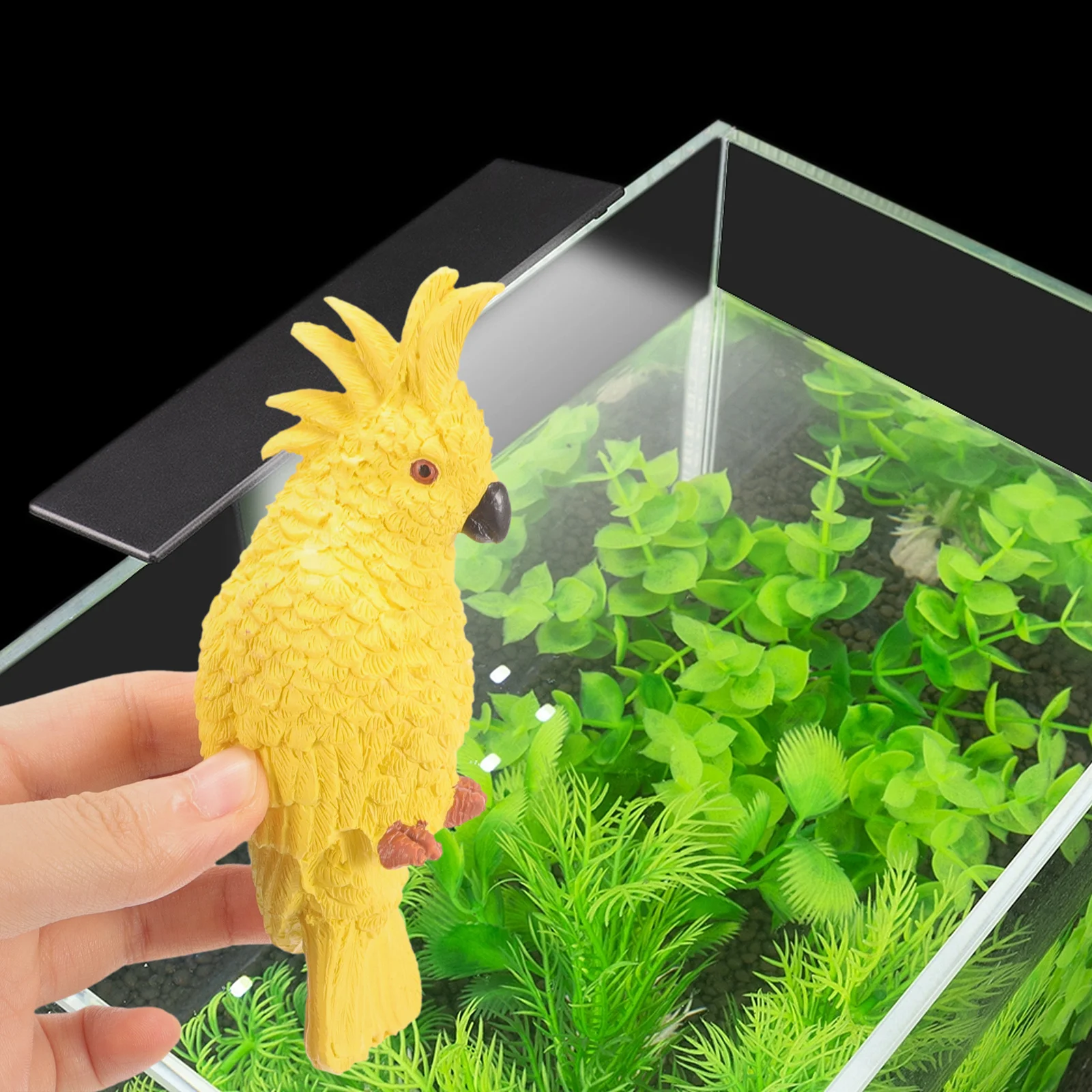 

Parrot Fish Tank Hanging Ornament Miniature Aquarium Decor Small Parrot Landscape Adornment Bird For Tank Garden Decoration Pets