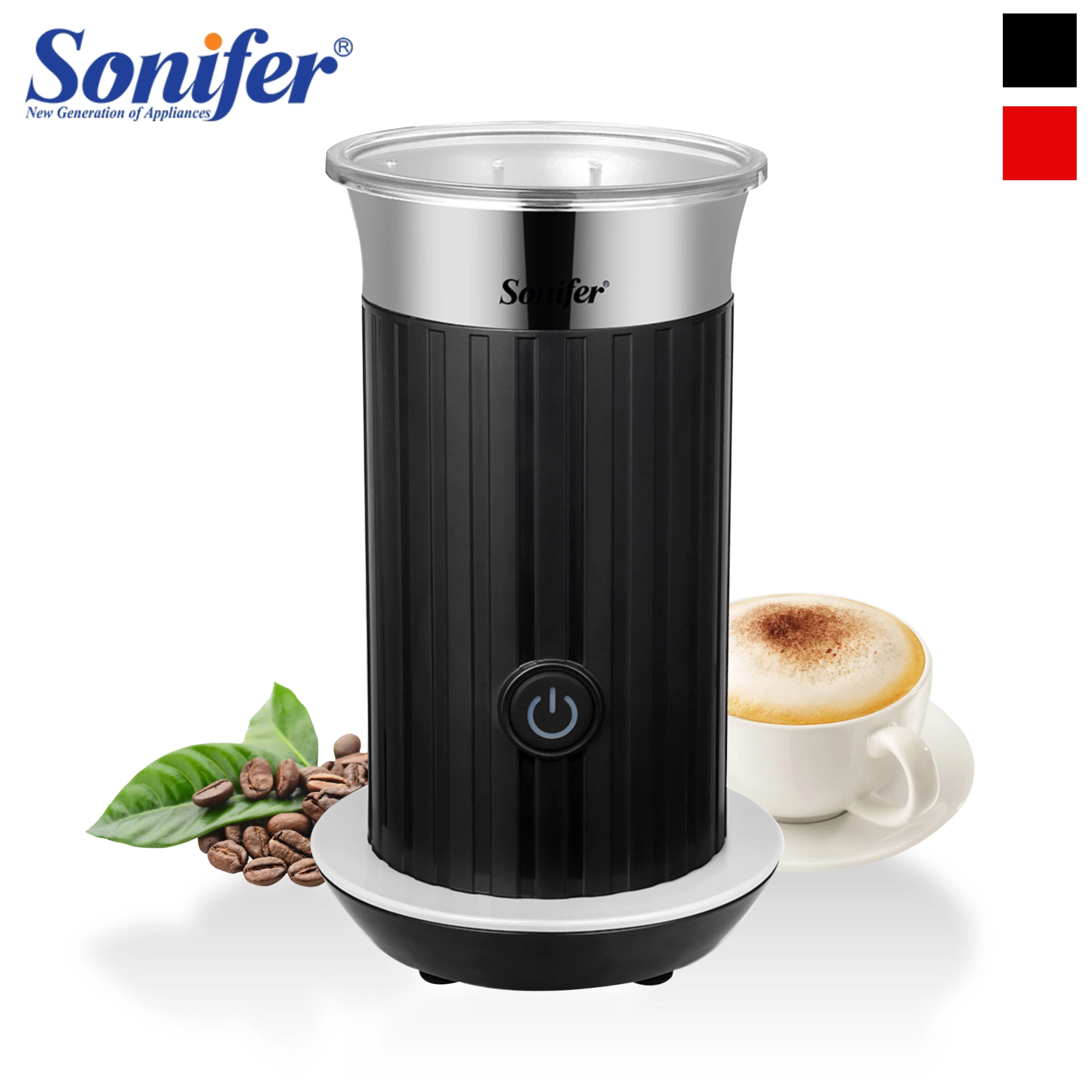 

Milk Frother Frothing Foamer Cold/Hot Latte Cappuccino Chocolate fully automatic Milk Warmer Cool Touch Sonfer