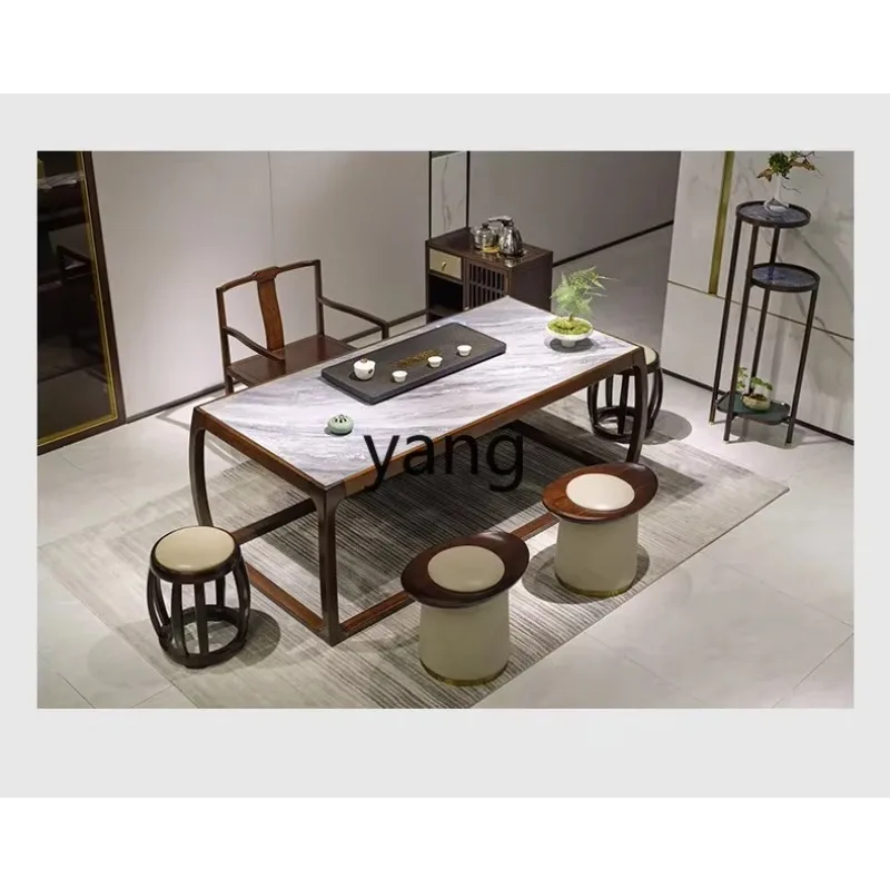 LMMnew ebony stool household all solid wood ingot stool tea room furniture tea stool