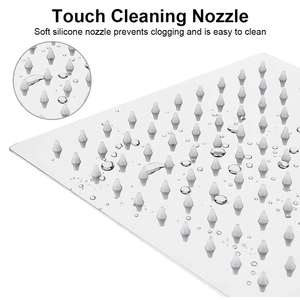 8/10/12 Inch Rainfall Shower Heads Square Showerhead Waterfall Shower Head Pressurized Shower Head Bathroom Accessory