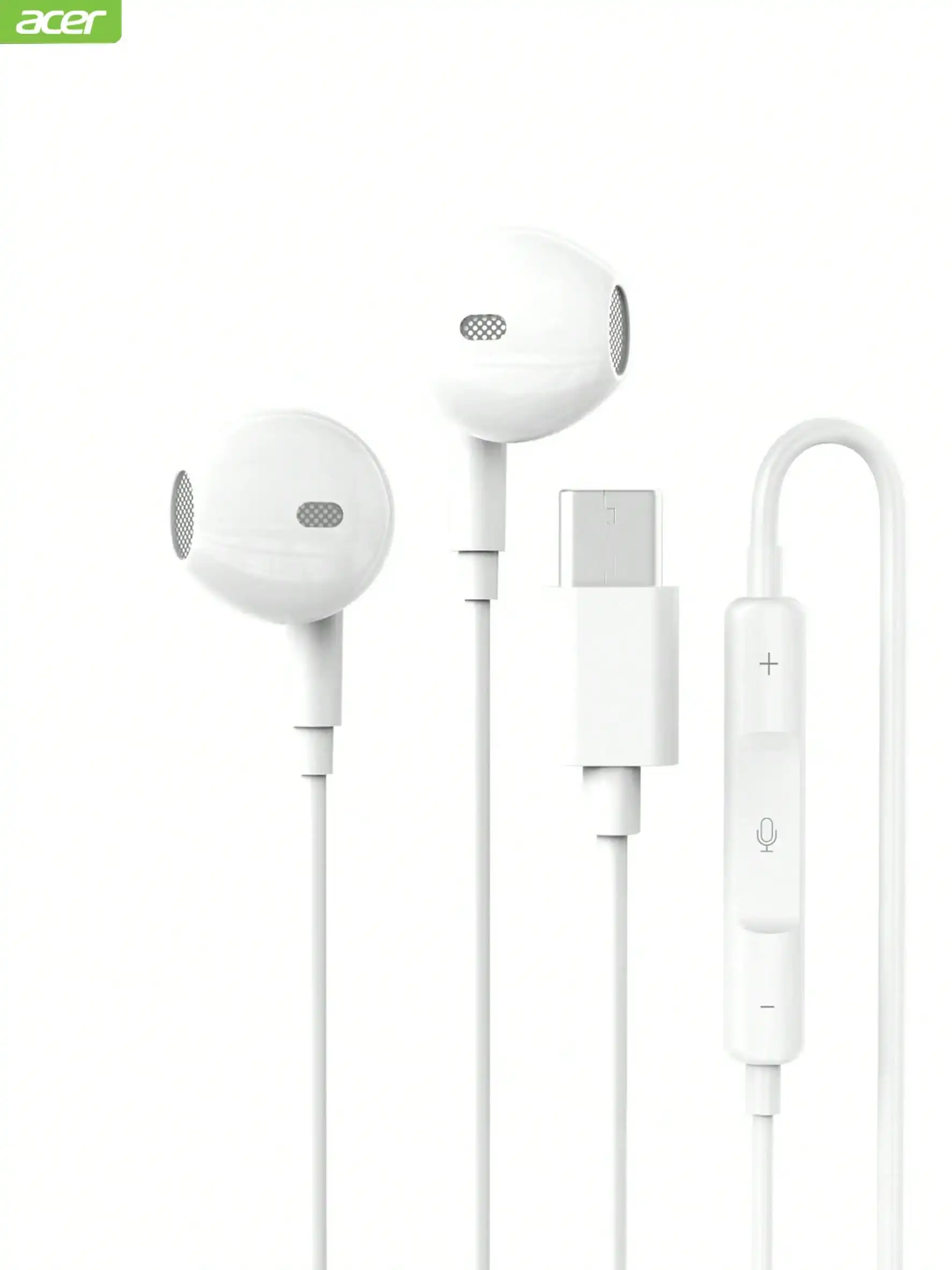 Acer Wired Headphones, Ergonomic Design, In-Ear Style With In-Line Controls And Microphone, Suitable For Music, Gaming, Karaoke, Compatible With Apple, Huawei, And Xiaomi Phones, White. image 7