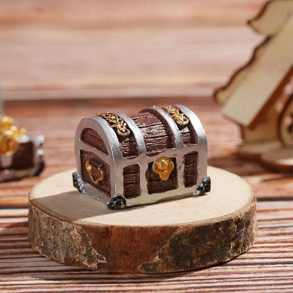 الإبداعية بيت الدمية صندوق زخرفة المشهد الصغير القراصنة مغامرة لعبة مصغرة صندوق النقود الكنز الصدر تمثال صندوق مجوهرات