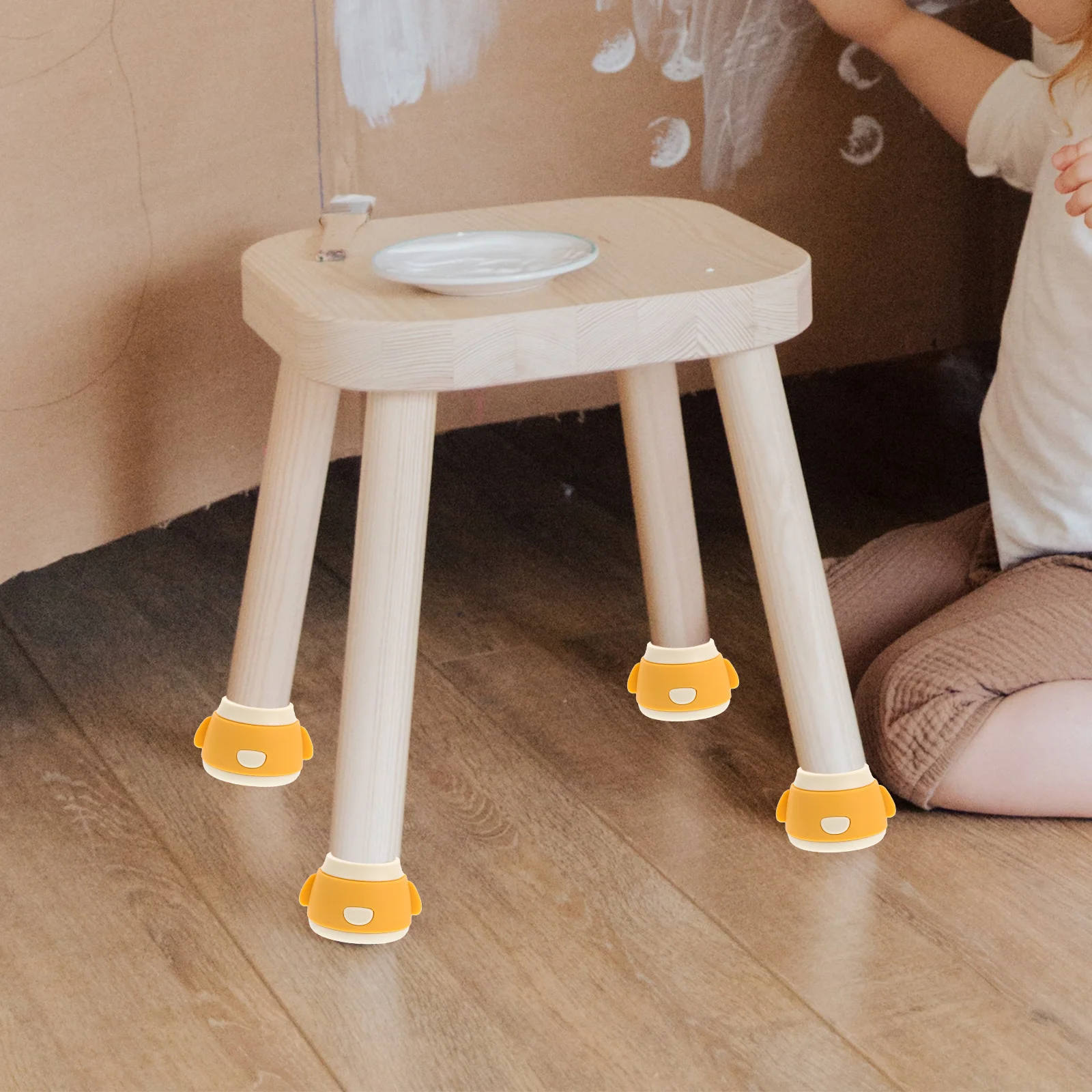 

4Pcs Silicone Chair Leg Caps Waterproof Non Slip Table Leg Protectors for Furniture Protection on Hardwood Floors Anti Vibration