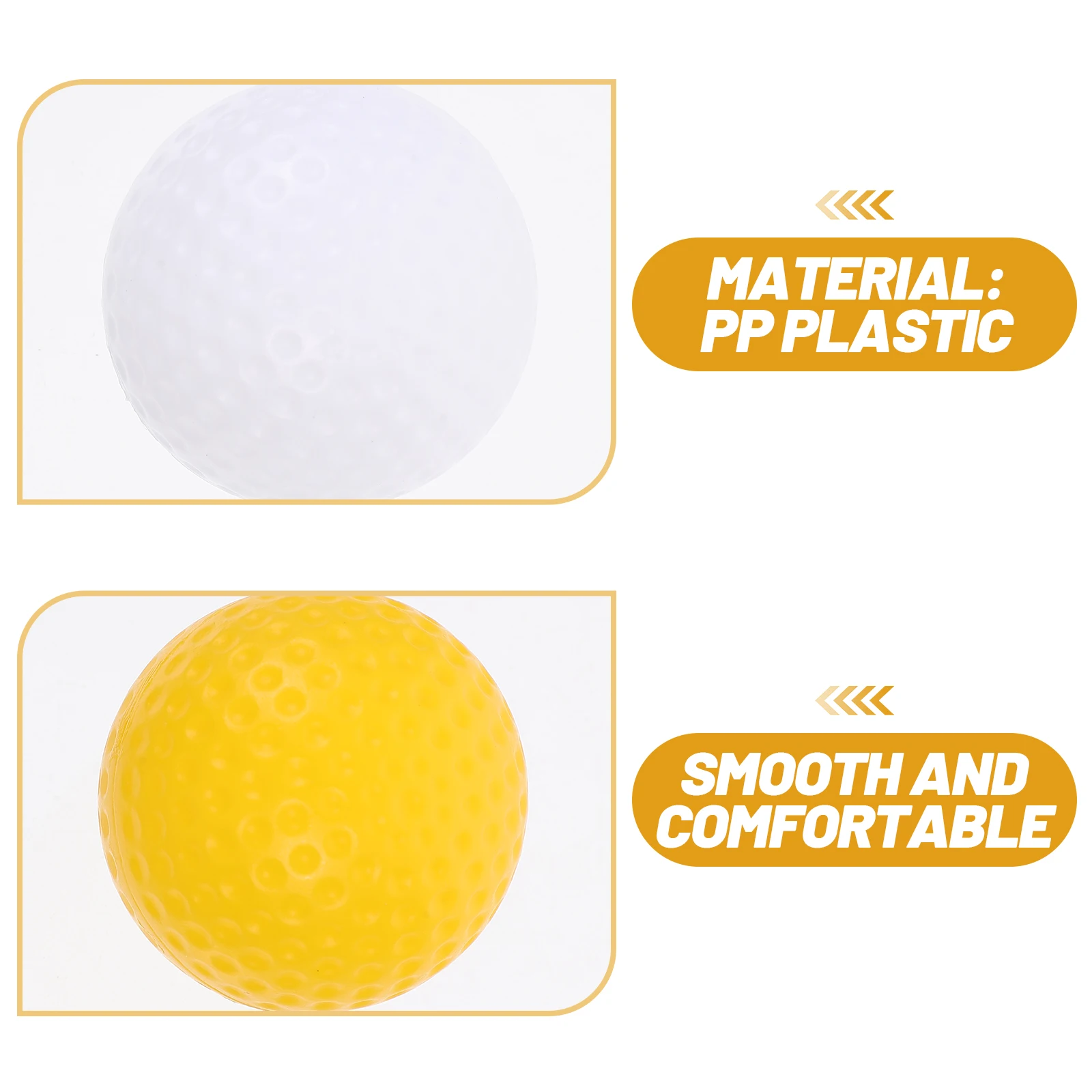 

16pcs Hollow Golf Balls White Yellow 4 Blue 4 Red Durable PP Material Safe Smooth Touch Practice Training Fun Mini Size Golf