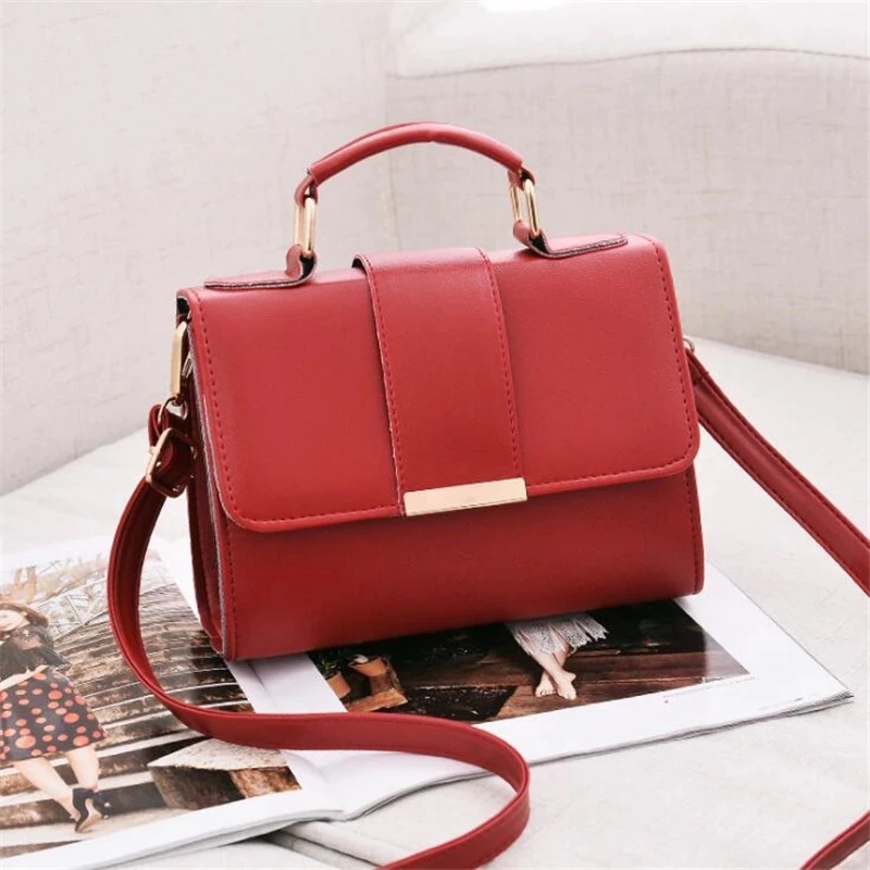 Frauen Mode PU Leder Schulter Kleine Klappe Umhängetasche Handtaschen Top Griff Messenger Taschen Hohe Qualität Luxus Damen Handtasche – Detail 4