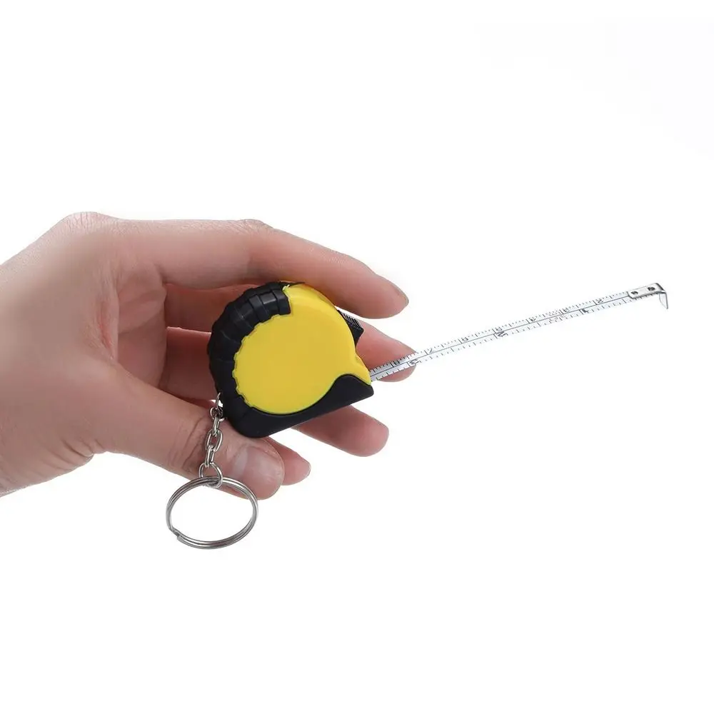 Portable 1m/3FT Tape Measure With Keychain Drop-Resistant Steel Tape Thickened Wear-Resistant Small Steel Ruler