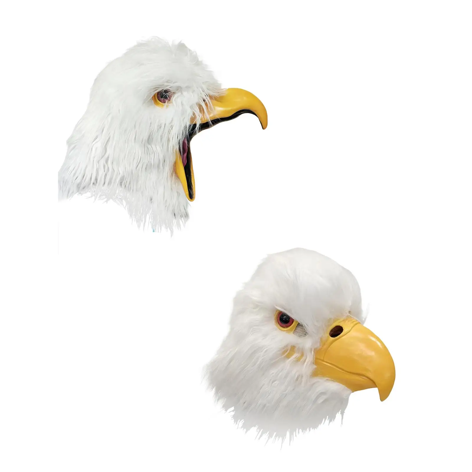 Animal Bird Mask Novelty Latex Prop Bald Eagle Head Mask Halloween Costume for Holiday Dress up Fancy Dress Photography Festival