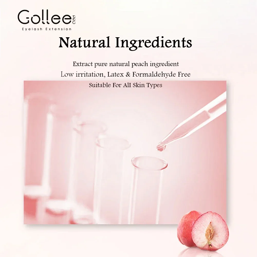 Gollee Eyelash Extension Glue Remover 15g Low Irritation Peach Scented Eyelash Glue Remover Professional or Salon Supplies