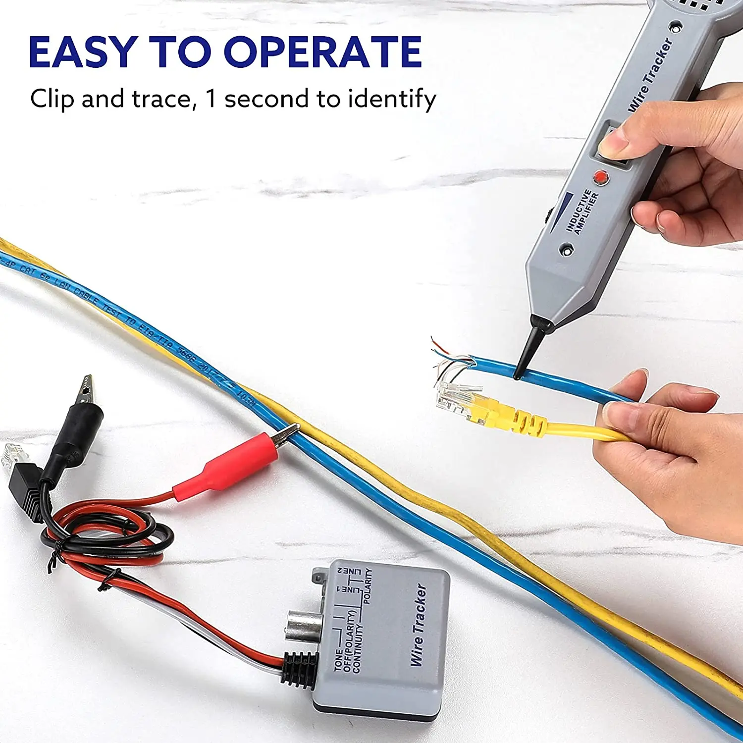 Tone Generator Kit,Wire Tracer Circuit Tester,200EP High Accuracy Cable Toner Detector Finder Tester,Inductive Amplifier