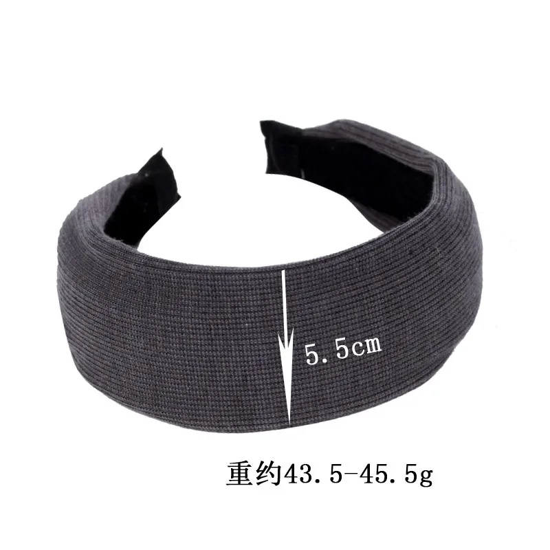 French Retro Knitted Wide Hair Bands Headwear for Women 2024 New Autumn Winter Korean Simple Headband Hair Accessories