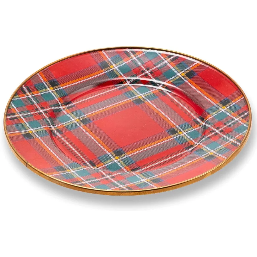 

Enamel Dinner Plate Decorative Dinnerware Plate 10 Inches Tartastic
