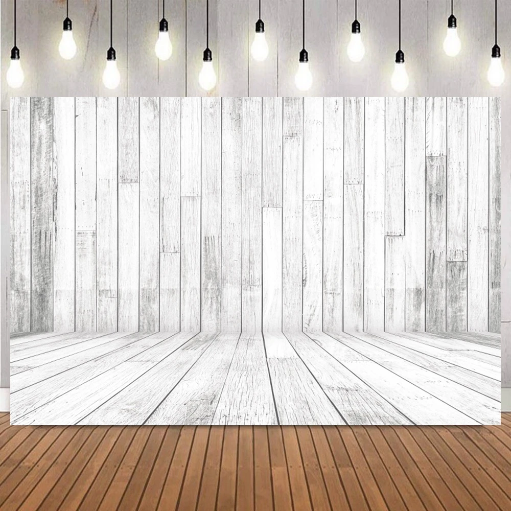 Vintage Wooden Plank Photography Background Distressed Paint Textures Photo Backdrop for Portrait Birthday Party Home Decoration