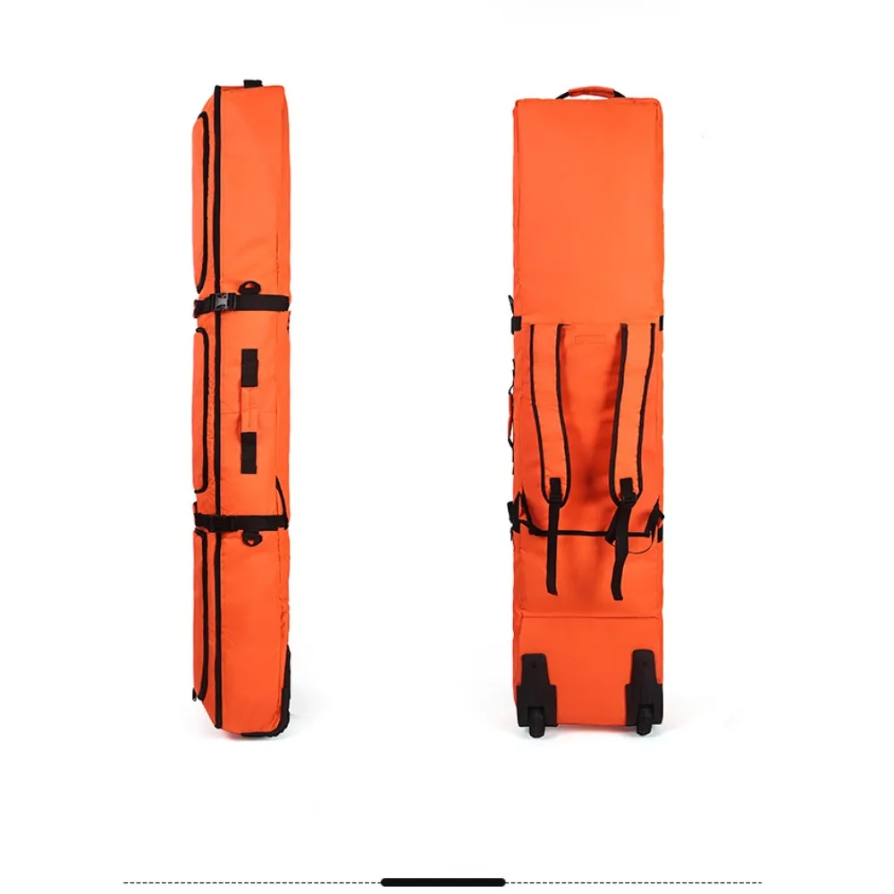 간단한 휴대용 바퀴 달린 스키 보관함 다기능 대용량 스노우 보드 배낭 내구성 방수 야외 스케이트 보드 가방