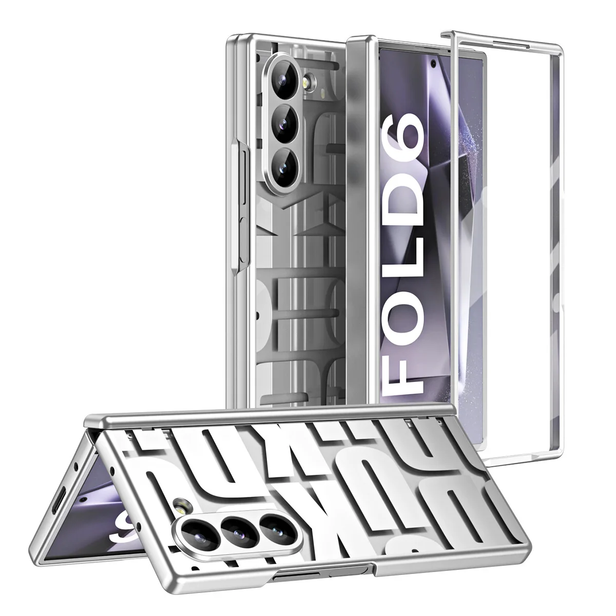 

case for Samsung Z Fold 7 6 5 4 3 folding screen electroplated case film full-coverage drop-proof protective cover Anti-Scratch