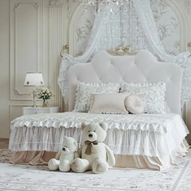 Aesthetic Designer Bed Frames European Luxury Villa Aesthetic Modern Twin Bed Frame King Size Display Muebles Hotel Furniture