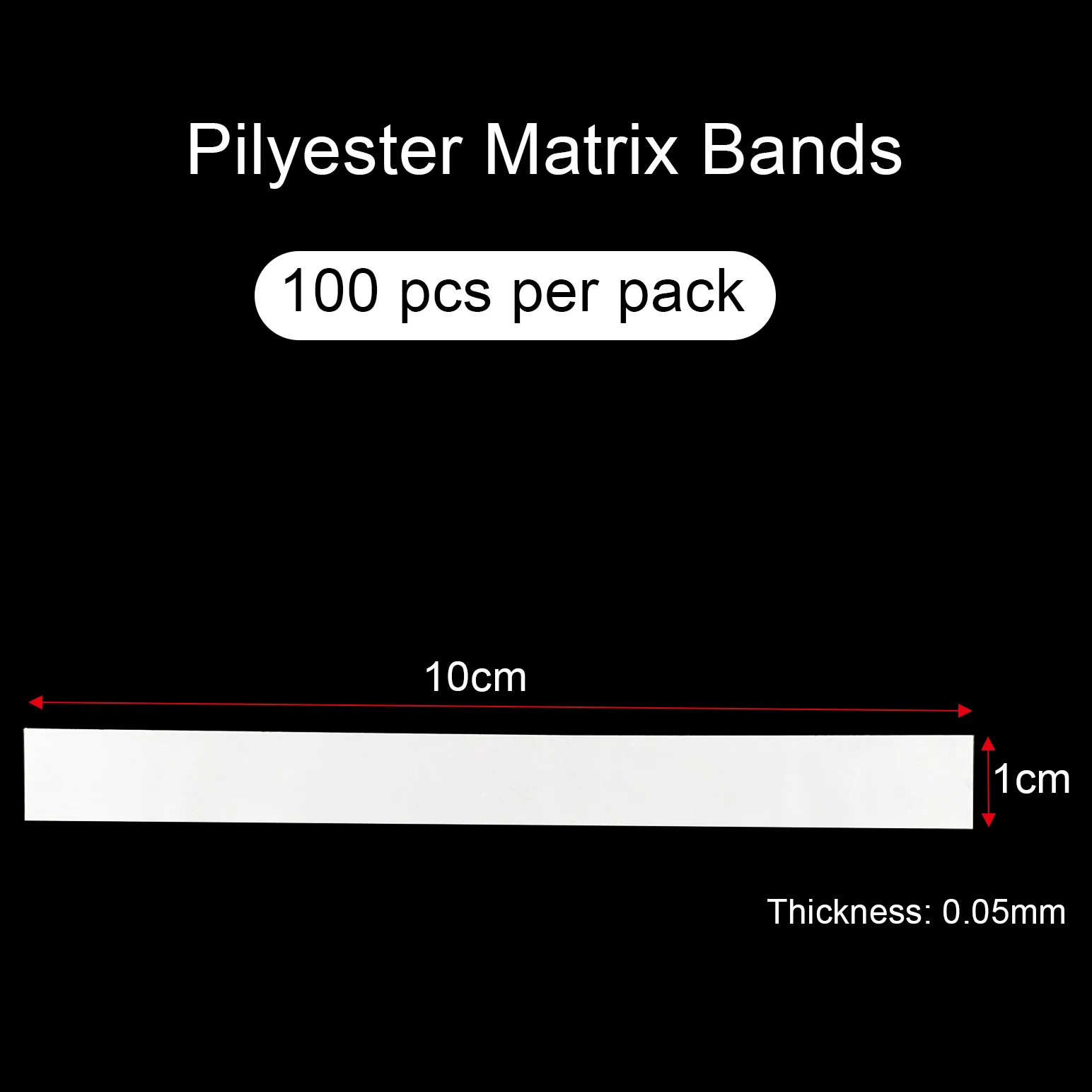 100pcs WLLCK Dental Polyester Matrix Bands Matrices Dental Material Matrices Without Matrix Retainer