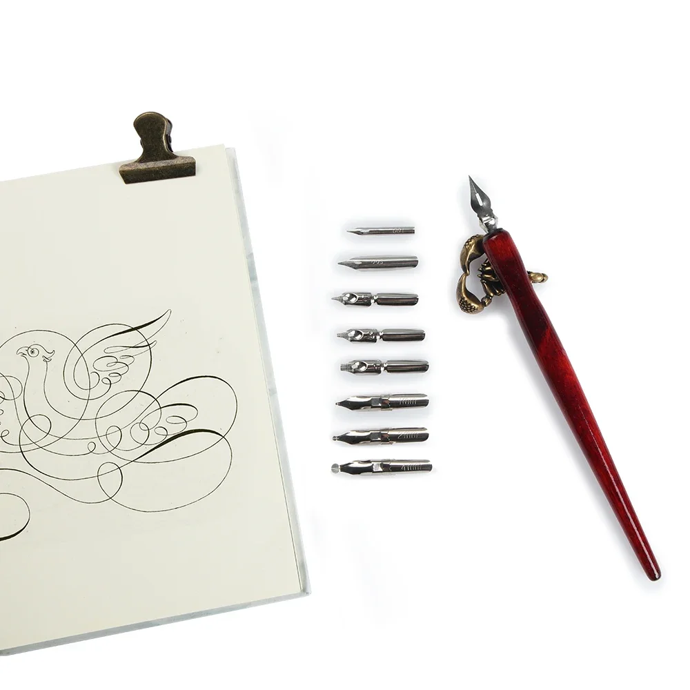 9 قطع قلم بنك الاستثمار القومي + 1 قطعة. حامل القلم تراجع مجموعة أقلام للرسوم المتحركة الرسوم المتحركة حروف رسم فني قلم متعدد الوظائف آخر