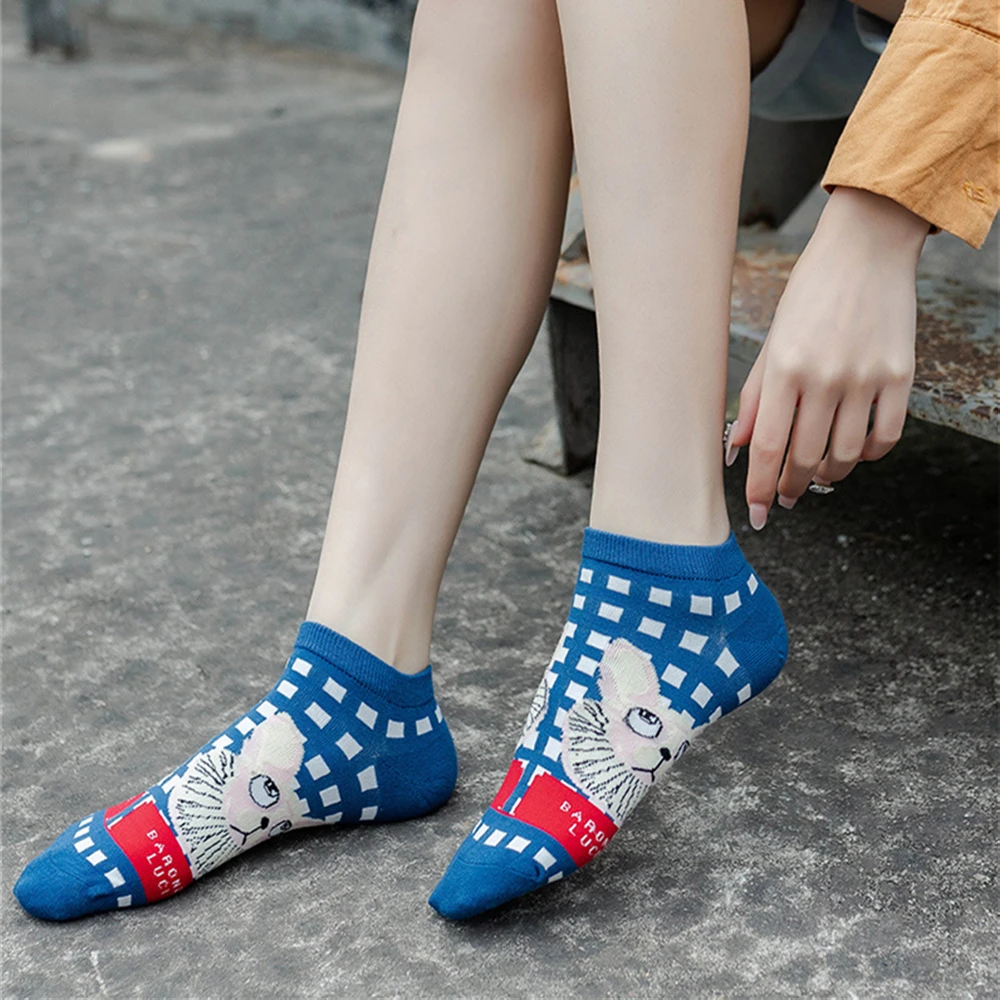 Trendy Floral Cat Heart Jacquard Palace Lolita Cute Women's Socks for Dropshipping