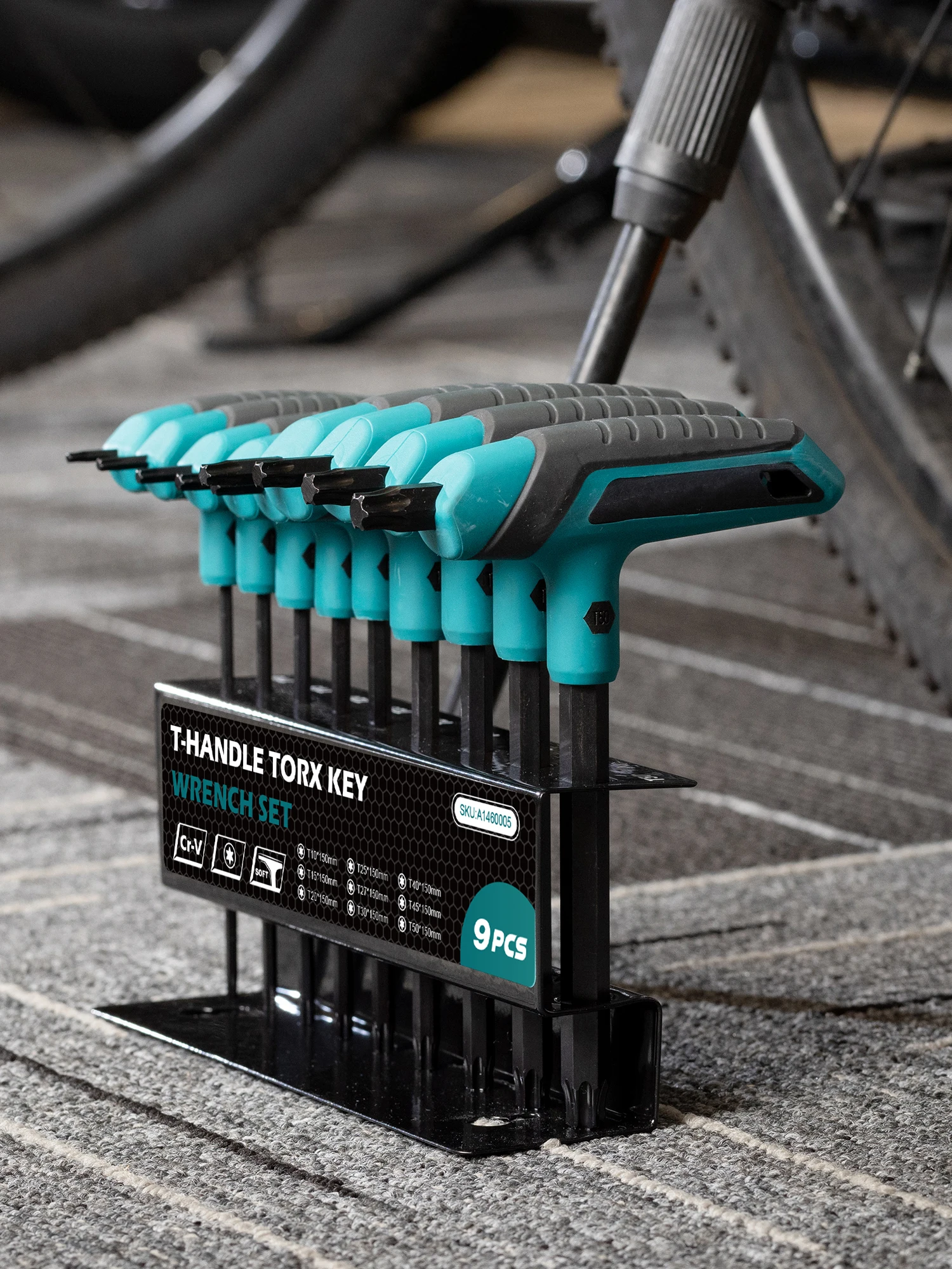 AliExpress NONE 9PCS T-Handle Torx Wrench Set T10-T50 Two-Tip Design Torx Star Wrench DIY & Auto Bike Repair Tool with Storage Rack