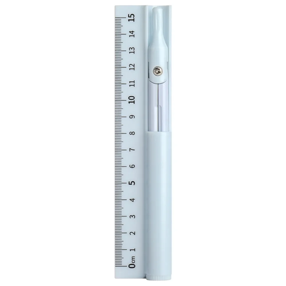 3-in-1 Compass Pen Student Exam Dual-purpose Drawing Ruler Multi Functional Engineering Compass Ruler Set Drawing Tools