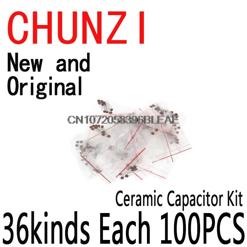 3600PCS 1Pf-100Nf Ceramic Capacitor Assortment Kit Capacitors Set 10PF 22PF 33PF 47PF 100PF 330PF 470PF 1NF 10NF 47NF 50V