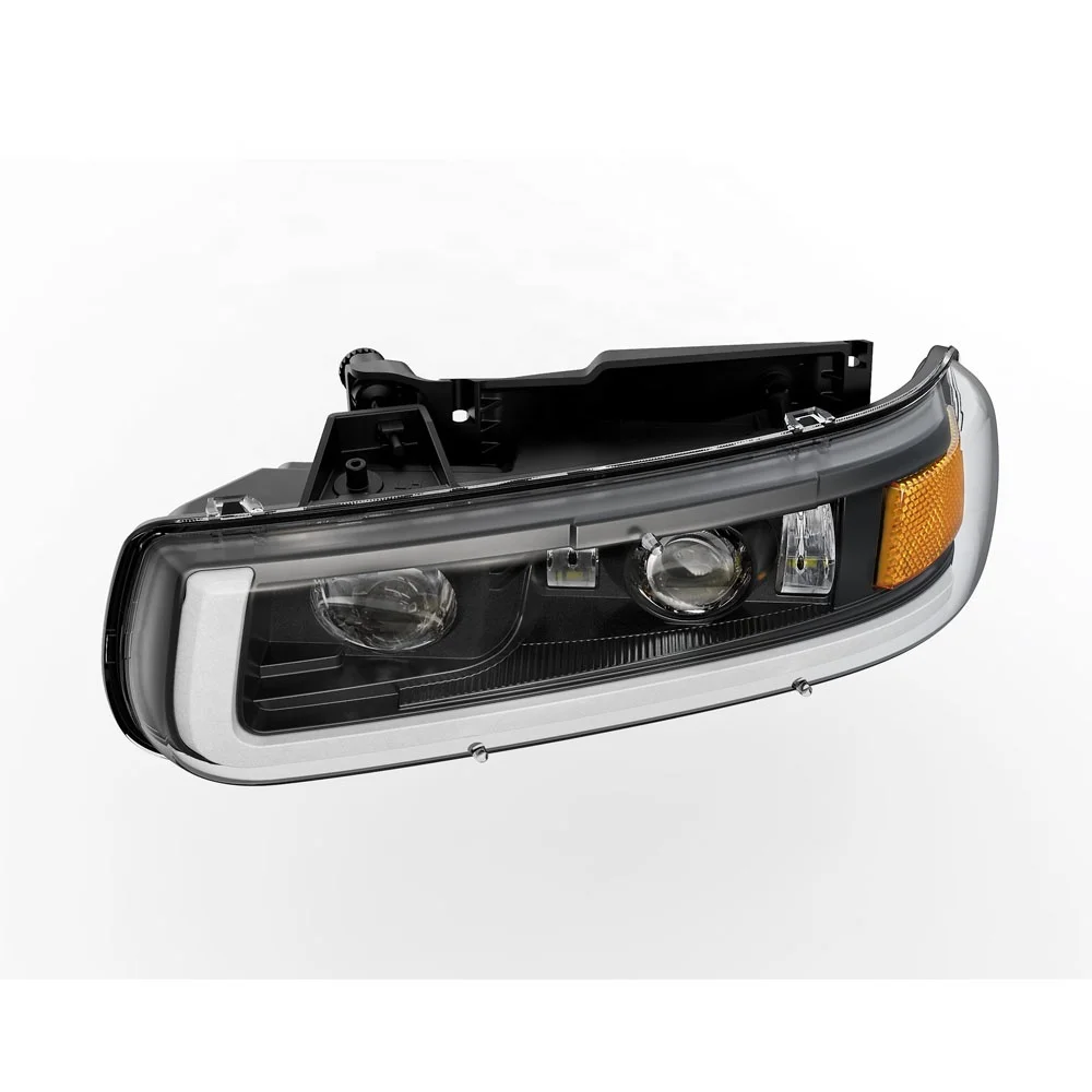 MorSun DOT SAE Approved LED Headlight For 2001-2002 Chevrolet Silverado 1500HD 2500HD 3500 turn signal light complete