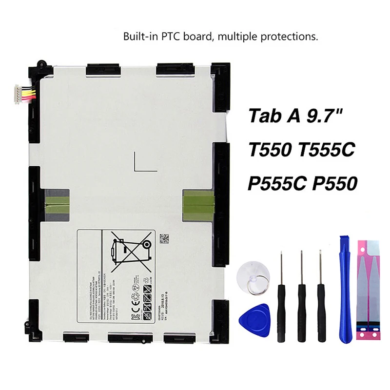 

Original EB-BT550ABA Battery Tablet For Samsung GALAXY Tab A 9.7 T550 T555C P555C P550 6000mAh