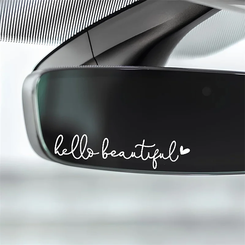 

1PC Car Rear View Mirror Decal Funny Car Quotes Stickers Interior Decor Waterproof Vinyl Decals Car Accessories Gifts