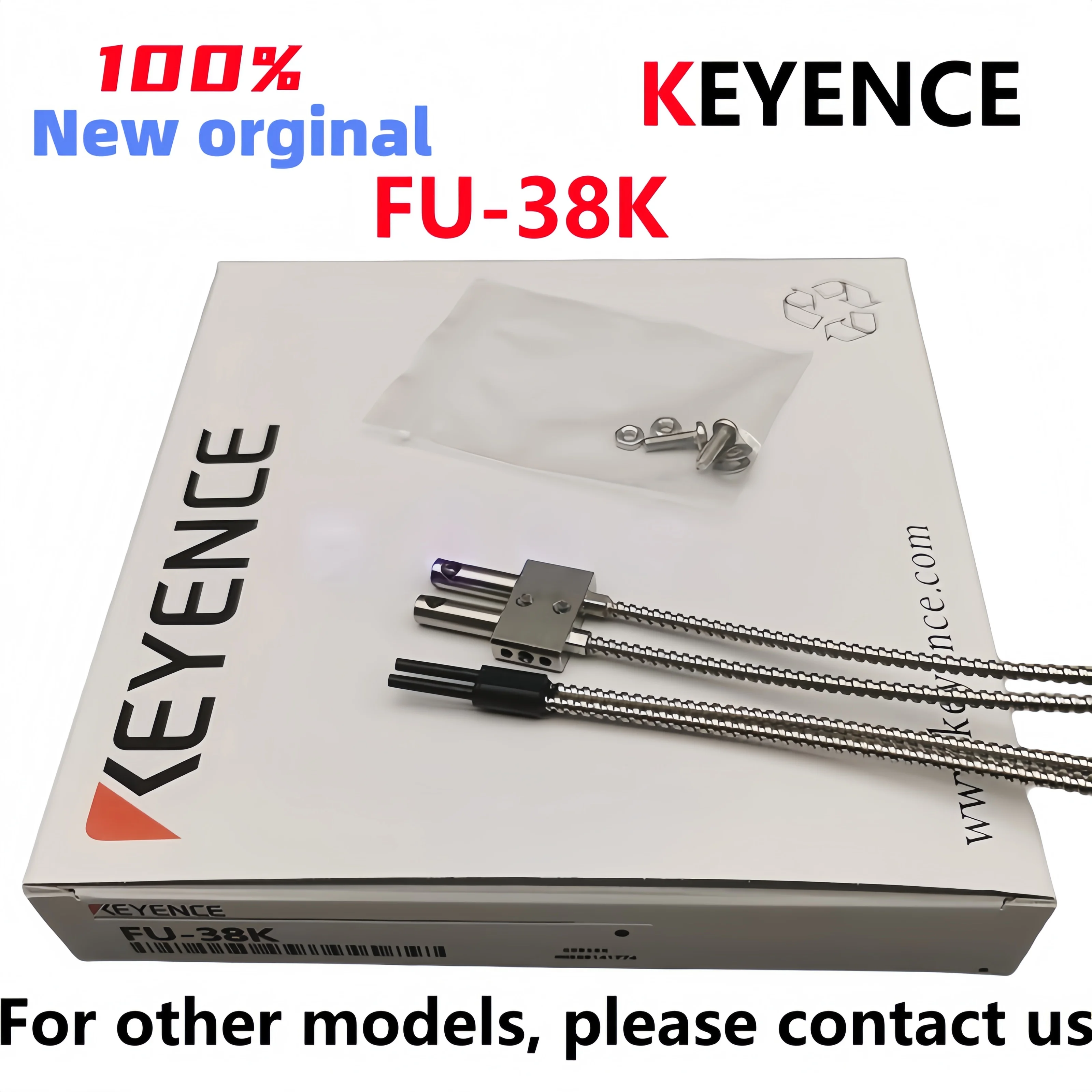 FU-38K KEYENCE High-Temperature-Resistant Crystal Semiconductor Optical Fiber Sensor 100% Original