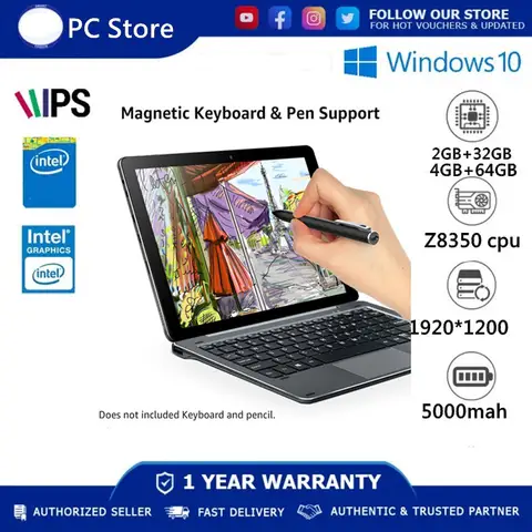 10.1 Inch i10 Windows 10 & Android 5.1, Intel X5-Z8350 Quad Core 1.44 -1.84 GHzTablet PC 2GB RAM 32GB ROM  1920*1200 Screen WIFI