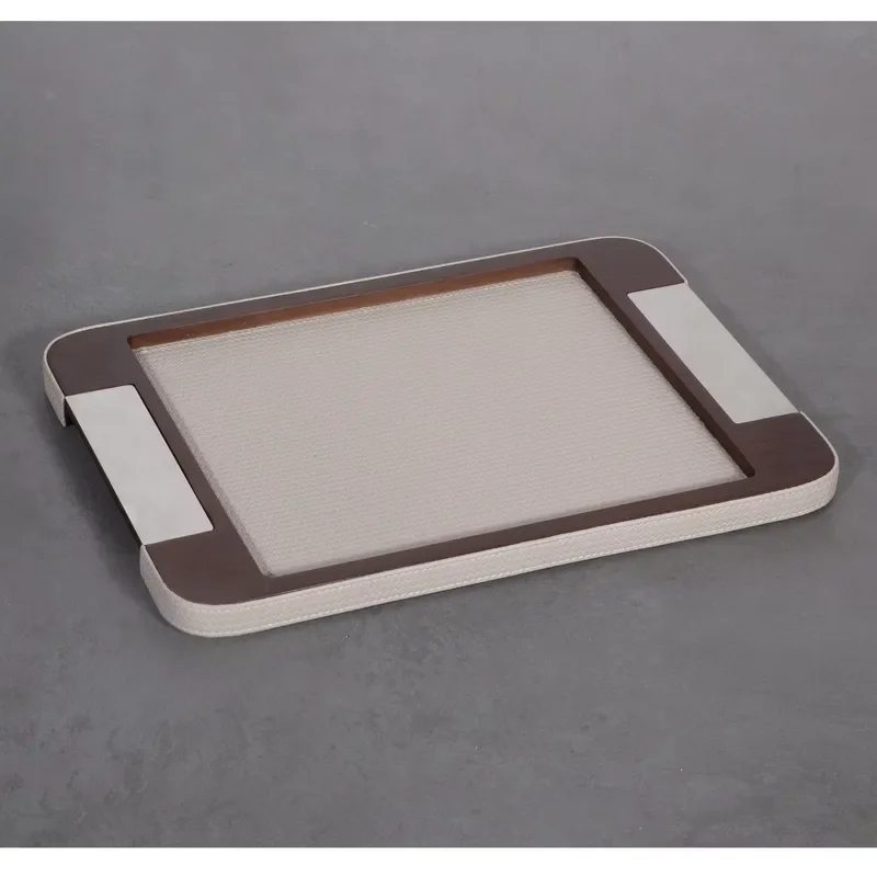 2024 Home Decoration Storage Tray with Handle Luxury Style with Custom Logo Leather Tray Luxury Custom Printed Japanese Tray