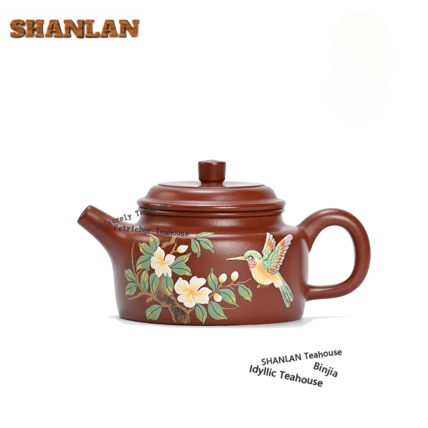 

250ml Boutique Yixing Purple Clay Teapots Handmade Flowers And Birds Are Virtuous Pot Raw Ore Dahongpao Mud Kettle Zisha Tea Set