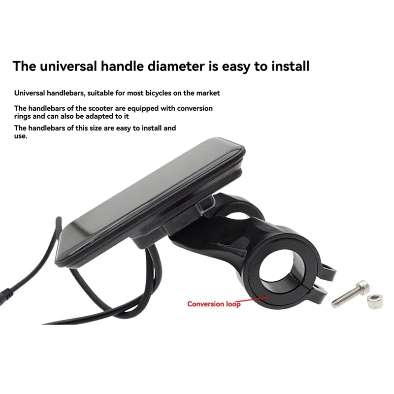 Electric Bike LCD Display X3 24V 36V 48V Colorful Display 5pin WaterProof Connection Plug-VVBC