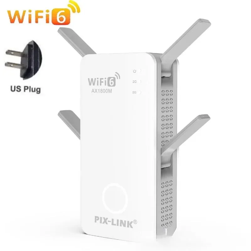 PIX-LINK LV-AX06 1800M Dual Band Gigabit Wireless Router 2.4G/5Ghz Amplifier Four Antenna Home WiFi Repeater Extender Booster