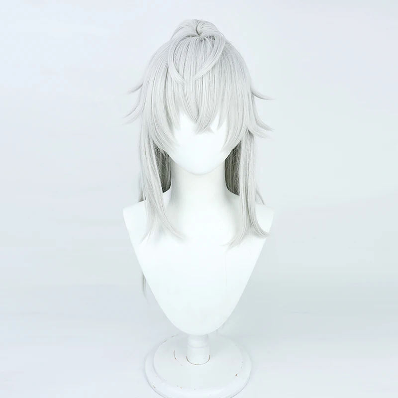 Game Honkai Honkai: Star Rail Jing Yuan Cosplay Wig Grey Heat Resistant Hair Halloween Role Play Party Honkai Jingyuan Cosplay