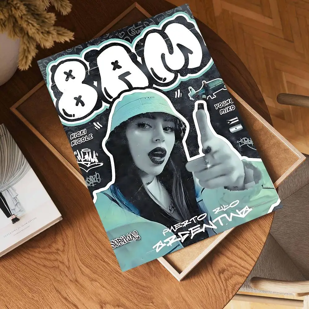 Nicki N-Nicole Singer Self-adhesive Art Poster Retro Kraft Paper Sticker DIY Room Bar Cafe Stickers Wall Painting