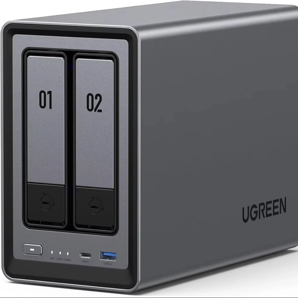 UGREEN NASync DXP2800 2베이 데스크탑 NAS, N100 쿼드코어 CPU 네트워크 연결 스토리지 (디스크 미포함)