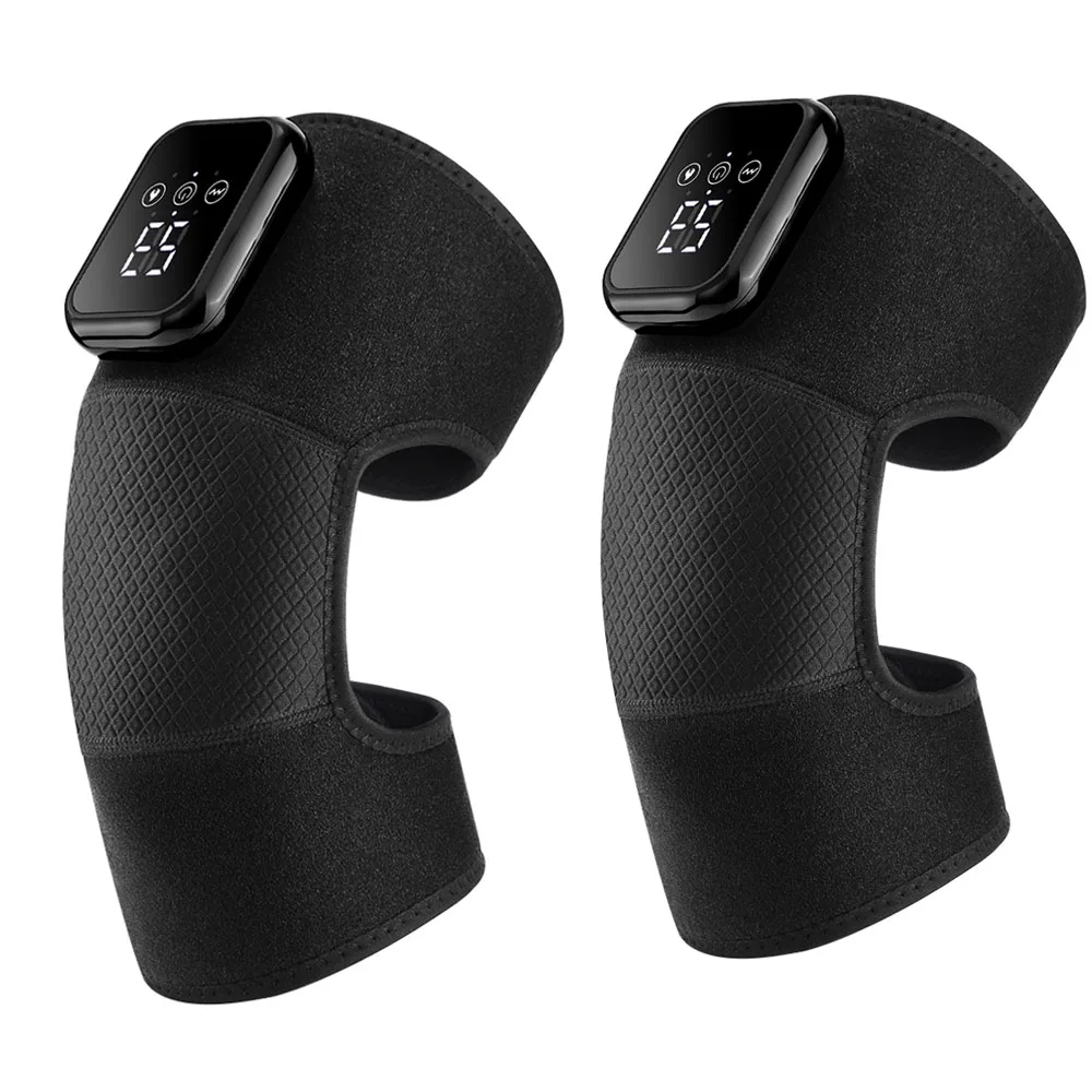 

Electric Cordless Heated Knee Massager Rechargeable with 3 Heating Levels & 3 Vibration Modes for Joint Comfort