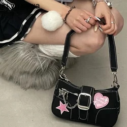 Miyagawa Fashion Streetwear Bag per le donne borsa ascellare causale Y2K Spicy Girl moto Baguette Bag Girl Designer Bags