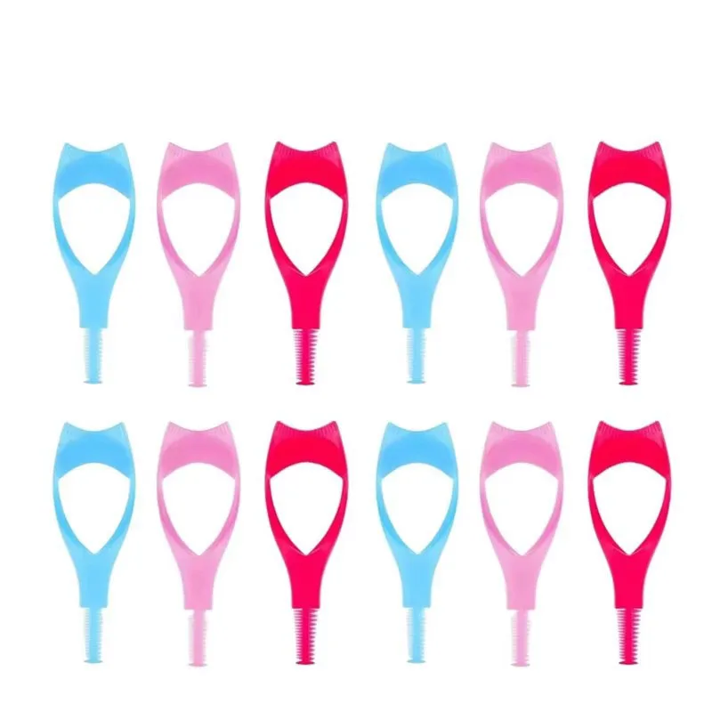 1-4Pcs Plastic Portable Mascara Shield Applicator Eyelash Guide Aids Eye Lash Comb Eyelash Curler Women Girls Eyes Makeup Tools