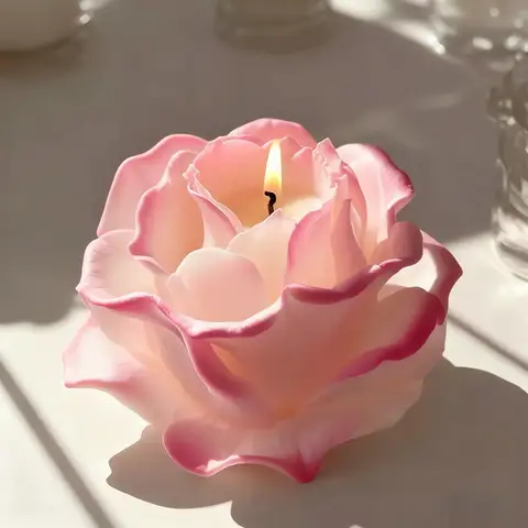 1 Piece 3D Elegant Rose Silicone Mold - Reusable Flexible Mold for Candles, Resin Art, Handmade Soap and Clay Making, Delicate Petal Design, Home Decoration, Valentine's Day Gift, Floral Shape, Special Gift for Craft Enthusiasts
