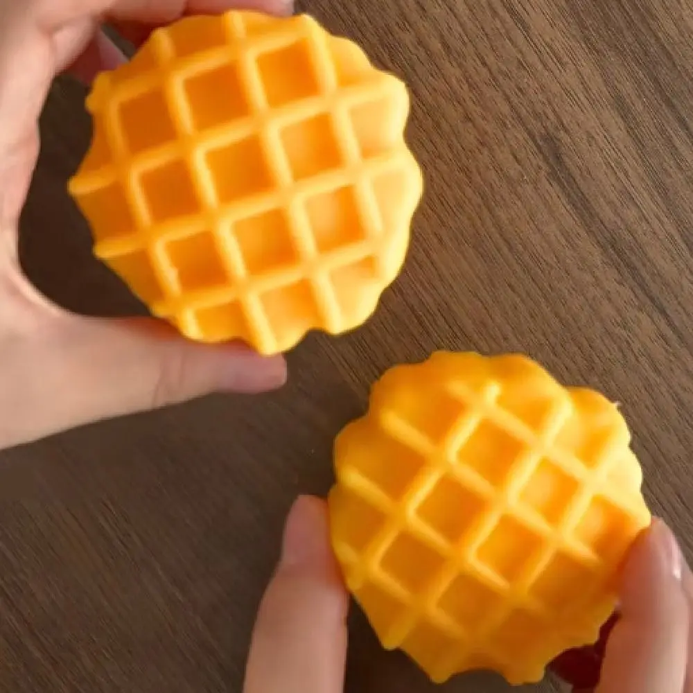 Crunchy Waffle Squeeze Sound Effects Building Blocks Realistic Dessert Pinch Comfortable Anxiety Relief TPR Fidget
