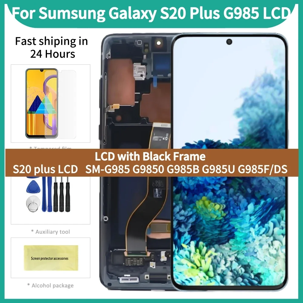 

Super AMOLED Screen for Samsung Galaxy S20 Plus, LCD Display, Touch Digitizer Assembly with defect, G985F, G985A, G985U