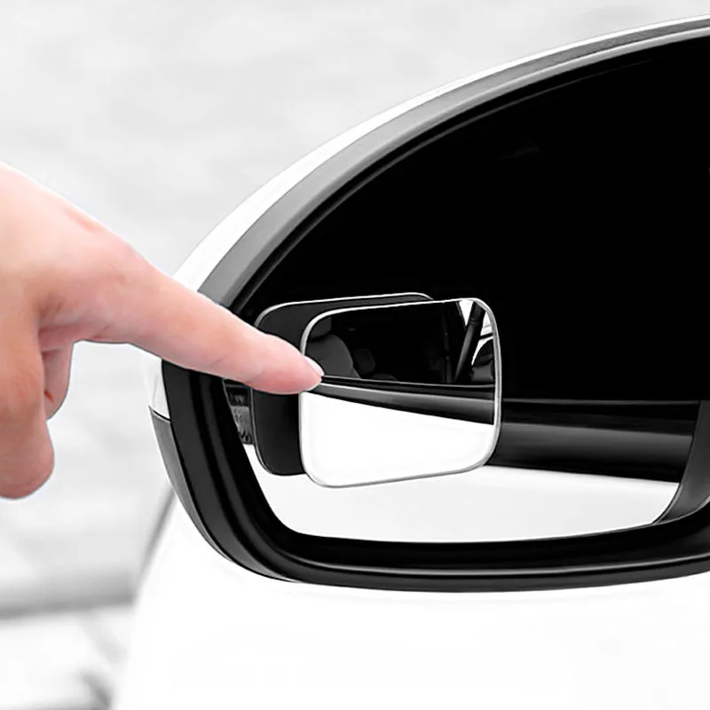 Espejo de punto ciego para coche, 2 uds., espejo retrovisor convexo ajustable de 360 grados para marcha atrás, gran angular, espejos sin montura para estacionamiento