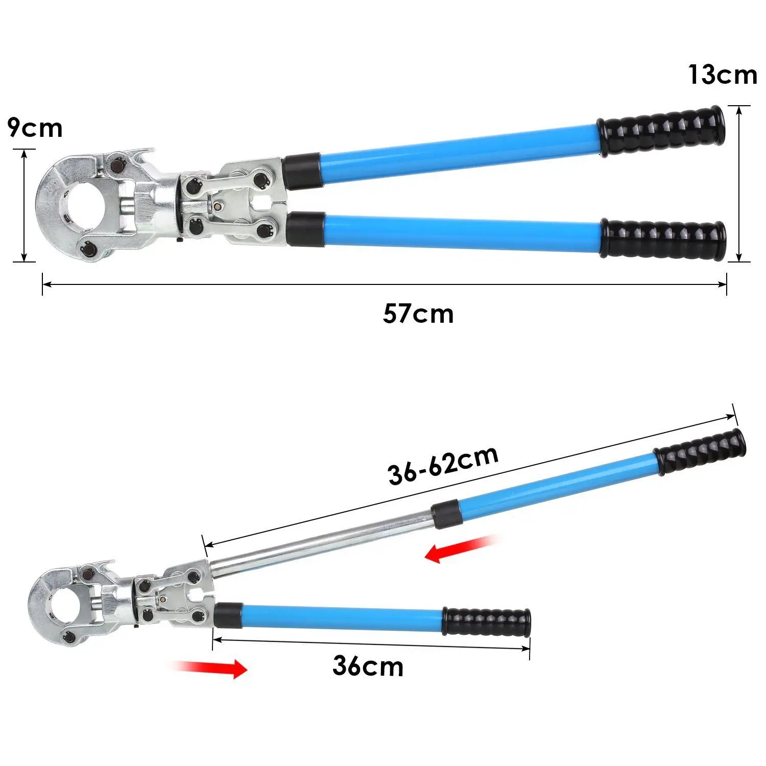 VEVOR Pinze a Crimpare per Tubi 16-32mm Pressatura di Utensili in Acciaio Rotanti Raccordi per Tubi Compositi Estensibili Raccordi per Presse Pressa per Tubi a Mano Attrezzo per Tubi Composti