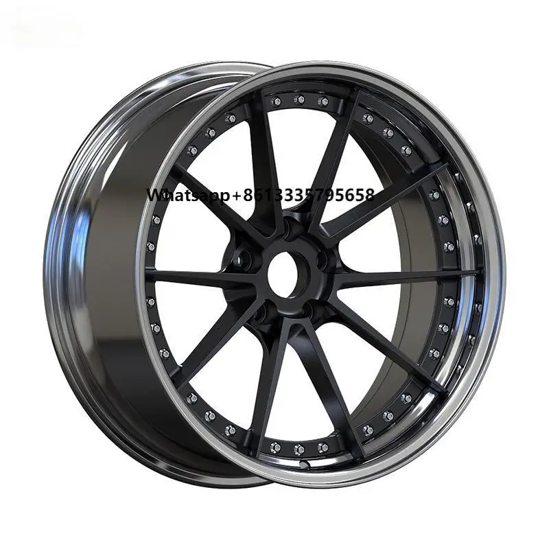

22 23 24 Inch Glossy Black Aluminum Forged Wheels Floating Caps 5X112 5X120 40mm ET 25mm ET 98mm PCD 100mm for Passenger Cars